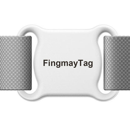 Lightweight dog GPS tracker collar worn by dog in backyard providing location visibility for owners