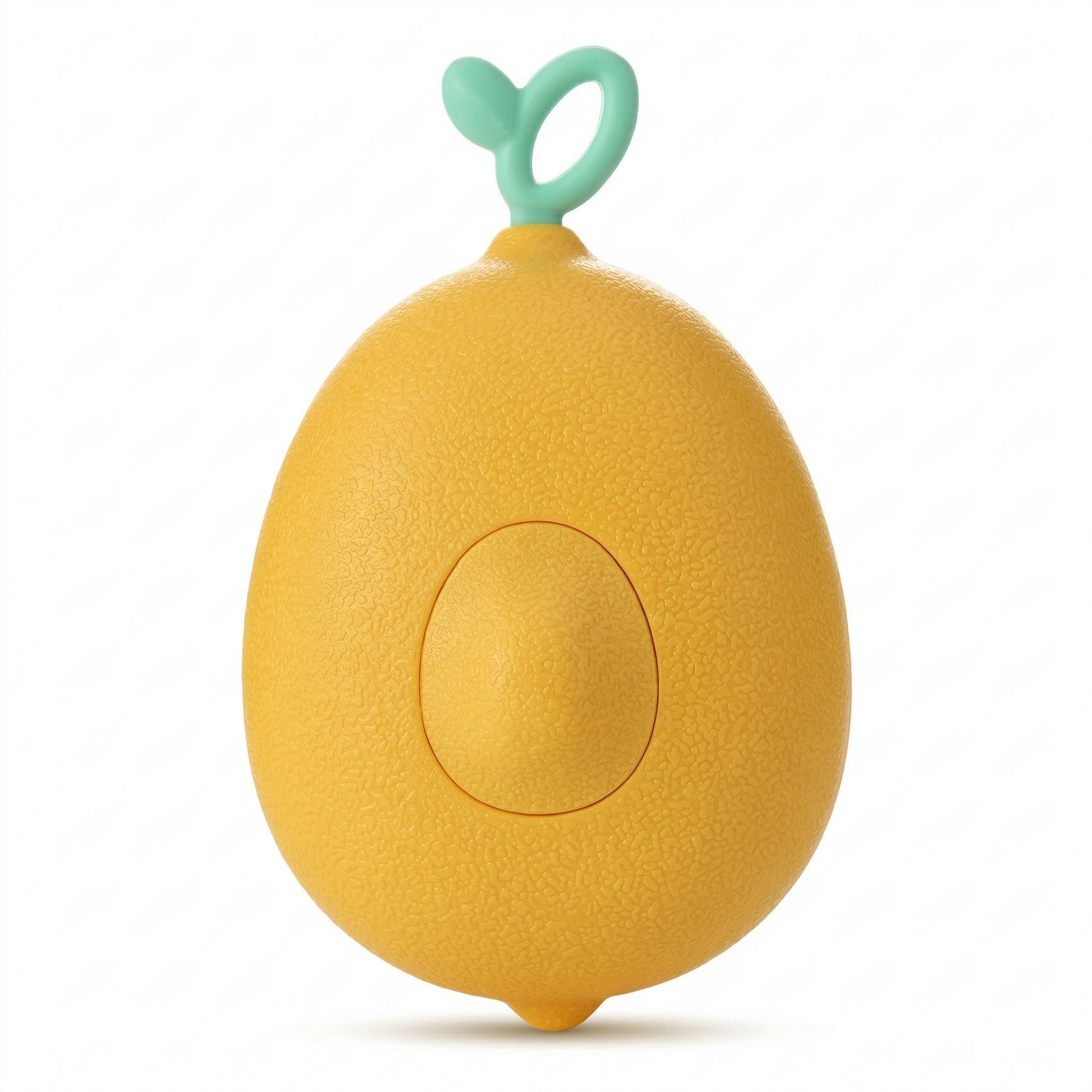 Yellow dog deshedding brush displayed close up showing fine pins designed to capture shedding hair